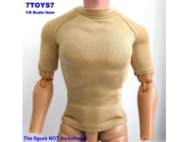 7Toys7 1/6 A09 PMC Tee Tan Short_ Tight Crew Tee Muscle Fit 7TX01F