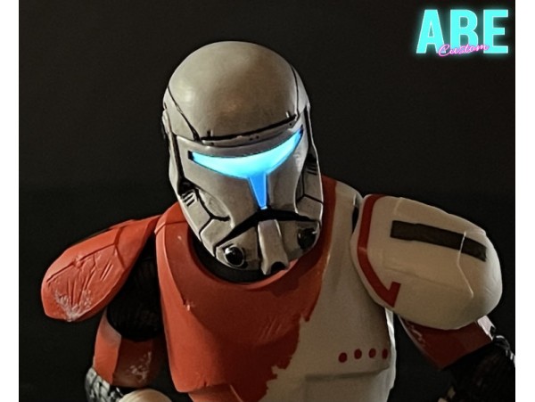 [Pre-order] ABE Custom 1/12 Clone Commando Helmet (Green LED) for Star Wars Black Series ABE001A