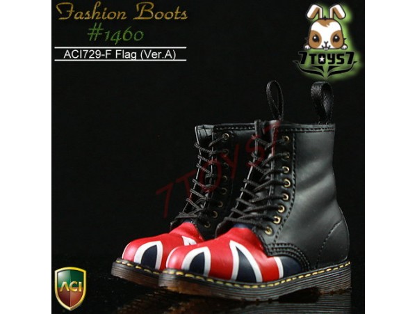 ACI Toys 1/6 Fashion Boots S2 1460_ Flag Ver.A 8 holes #729F_ Now AT029G