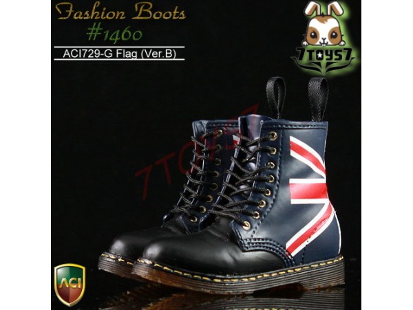 ACI Toys 1/6 Fashion Boots S2 1460_ Flag Ver.B 8 holes #729G_ Now AT029H