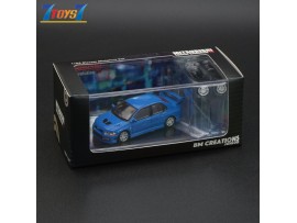 BMC 1/64 Mitsubishi Lancer Evolution VII - Blue (Right Hand Drive)_ Diecast Model Car _BMC002A
