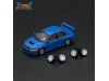 BMC 1/64 Mitsubishi Lancer Evolution VII - Blue (Right Hand Drive)_ Diecast Model Car _BMC002A