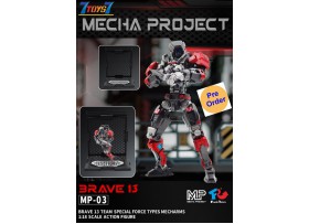 [Pre-order deposit] Fresh Retro 1/18 Mecha Project MP-03 Brave 13 Team Special Force Types Mecharms_ Figure Set _FHR003A