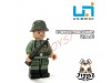 Unibrick Minifig WWII German Soldier #B w/ Rifle_ Figure x 4 Set _Brick UN003BB