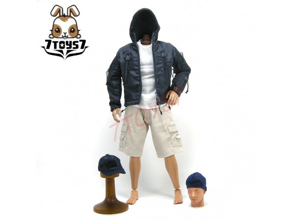 Wild Toys 1/6 Adventure & Tactical_ Blue Set _Stealth Jacket Hoodie Pants WT011B