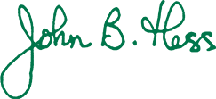 John B. Hess signature